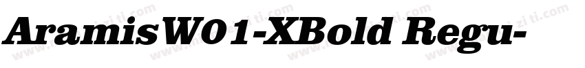 AramisW01-XBold Regu字体转换